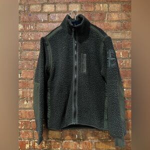 Stone Island Logo Embroidered Wool Blend Jacket